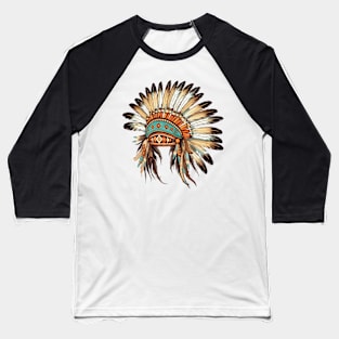 Native American Feather Headdress #1 Baseball T-Shirt